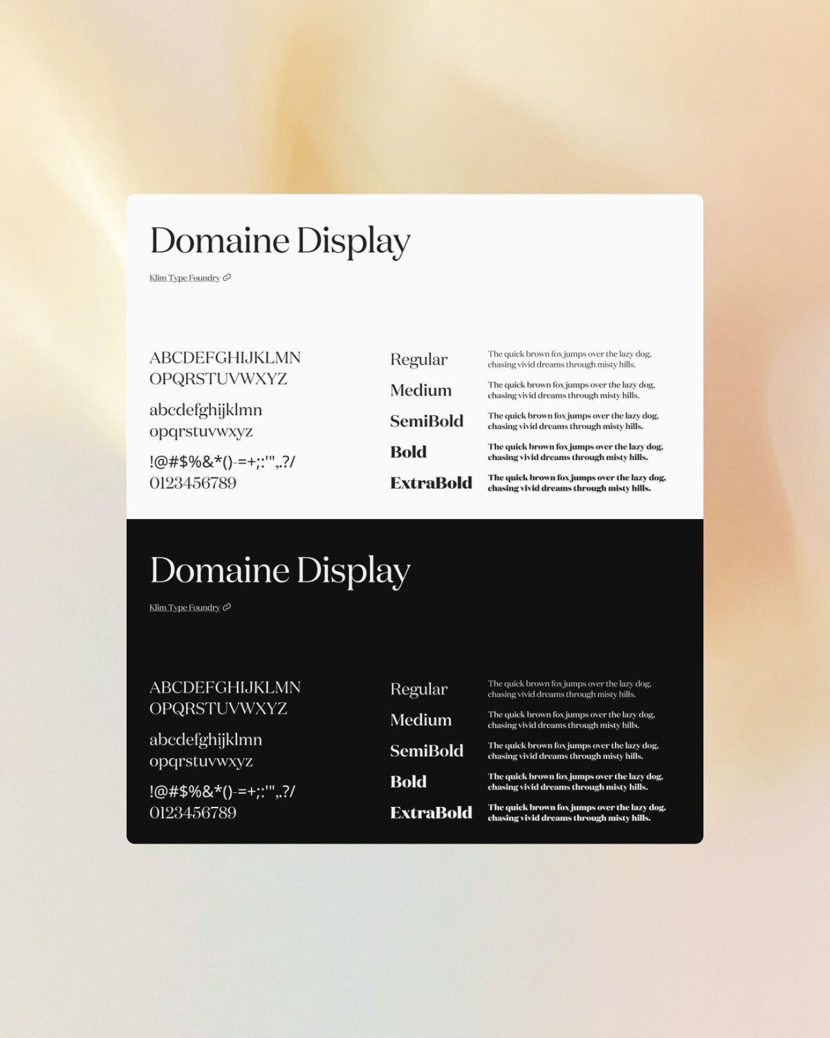 Font library and pairings preview